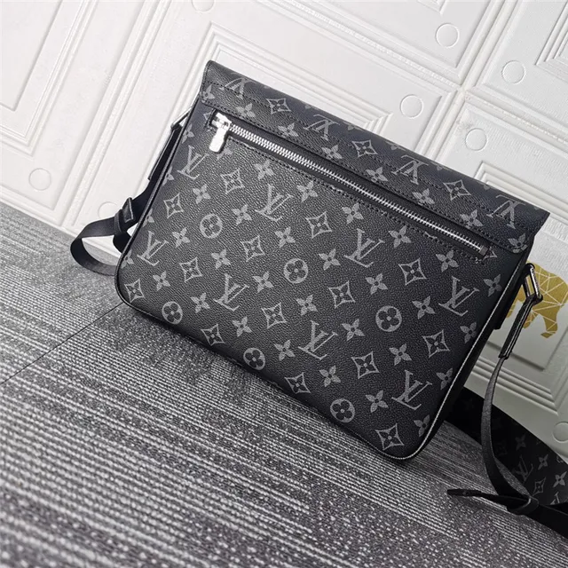 Louis Vuitton Monogram Print Black Crossbody Bag 7