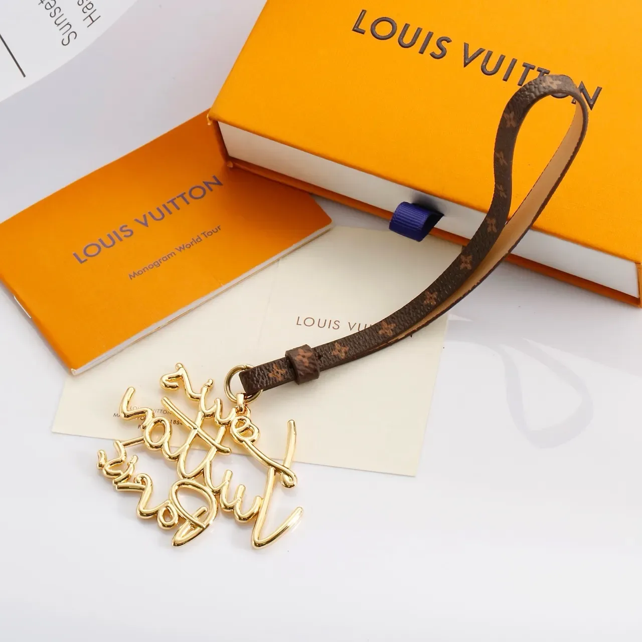 Louis Vuitton Monogram Script Charm Wristlet 2