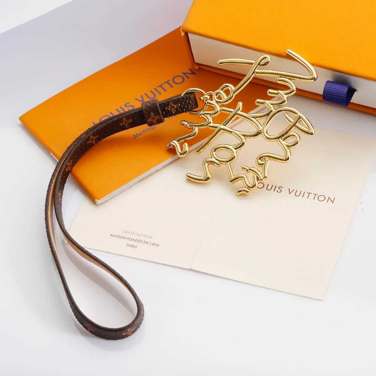 Louis Vuitton Monogram Script Charm Wristlet 4