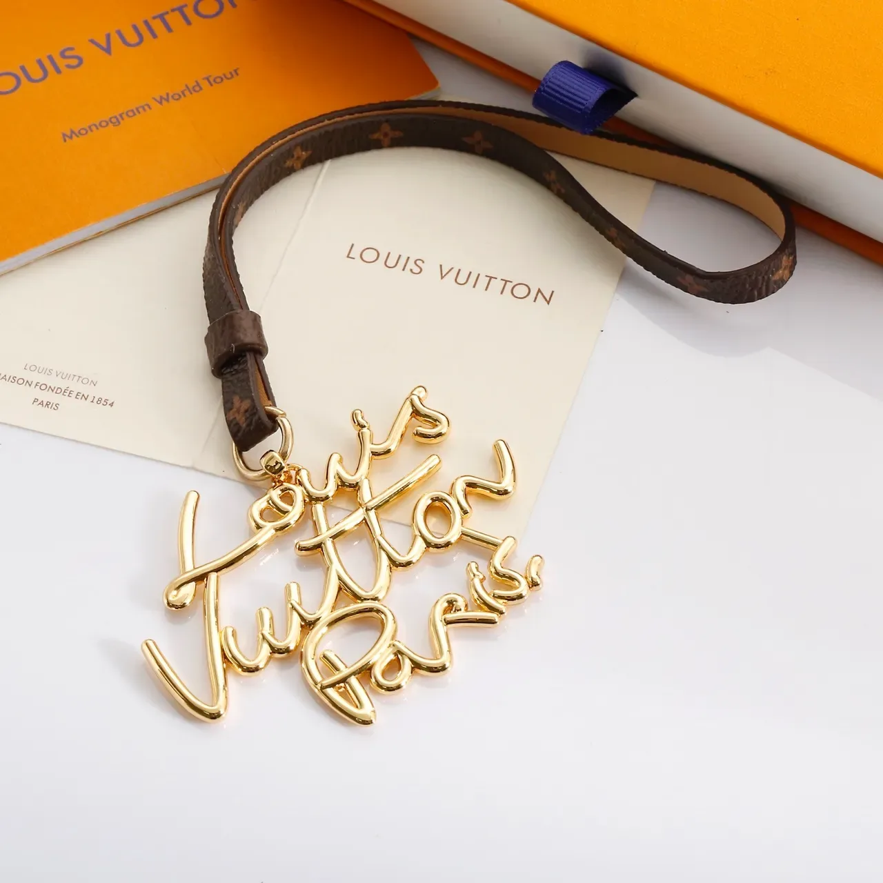 Louis Vuitton Monogram Script Charm Wristlet 5