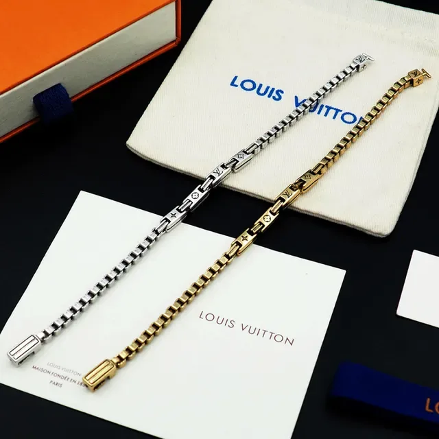 Louis Vuitton Monogram World Tour Gold-Tone Link Bracelet 7