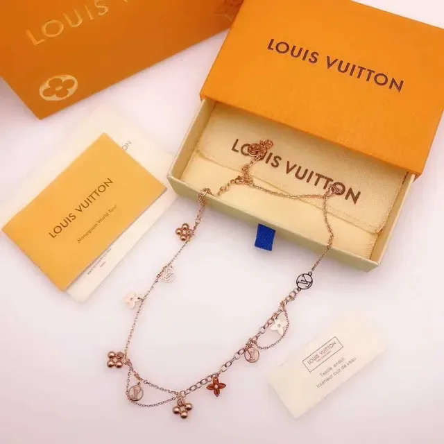 Louis Vuitton Monogram World Tour Multi-Charm Silver-Tone Necklace 5