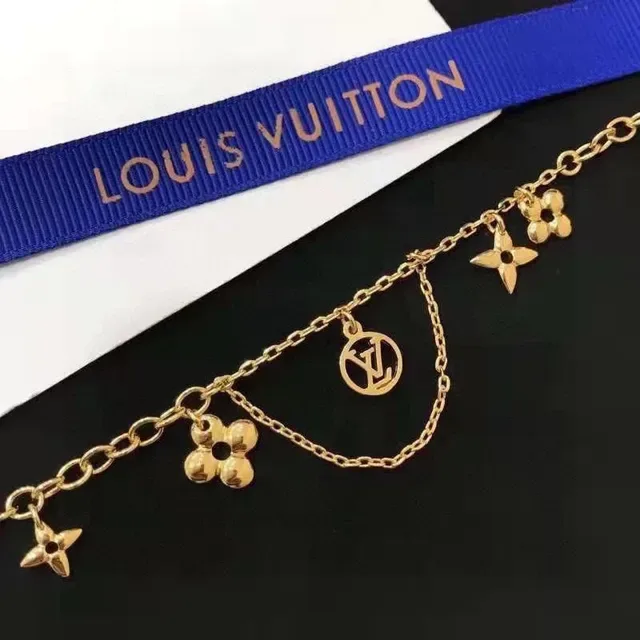 Louis Vuitton Multi-Charm Gold-Tone Monogram Flower Bracelet 2