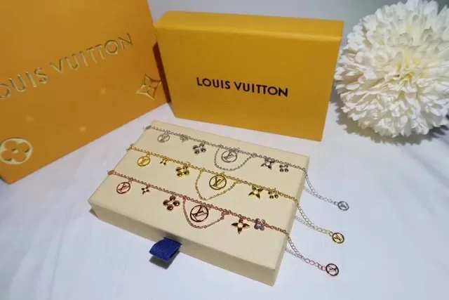 Louis Vuitton Multi-Charm Gold-Tone Monogram Flower Bracelet 3