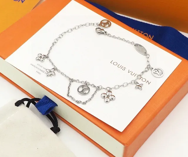 Louis Vuitton Multi-Charm Gold-Tone Monogram Flower Bracelet 4