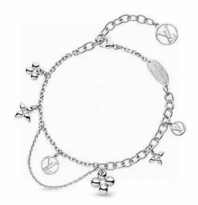 Louis Vuitton Multi-Charm Gold-Tone Monogram Flower Bracelet 8