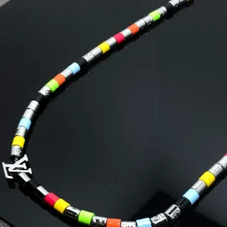 Louis Vuitton Multicolor Beaded Chain Necklace