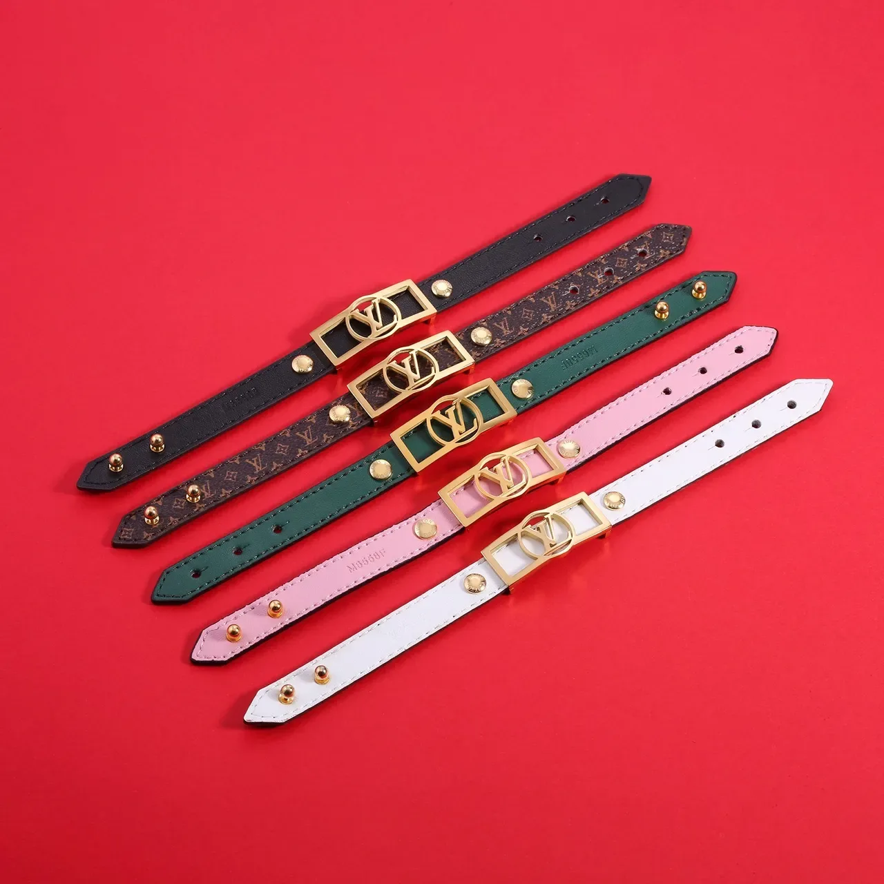 Louis Vuitton Multicolor Gold Monogram Canvas Hardware Leather Belt 1