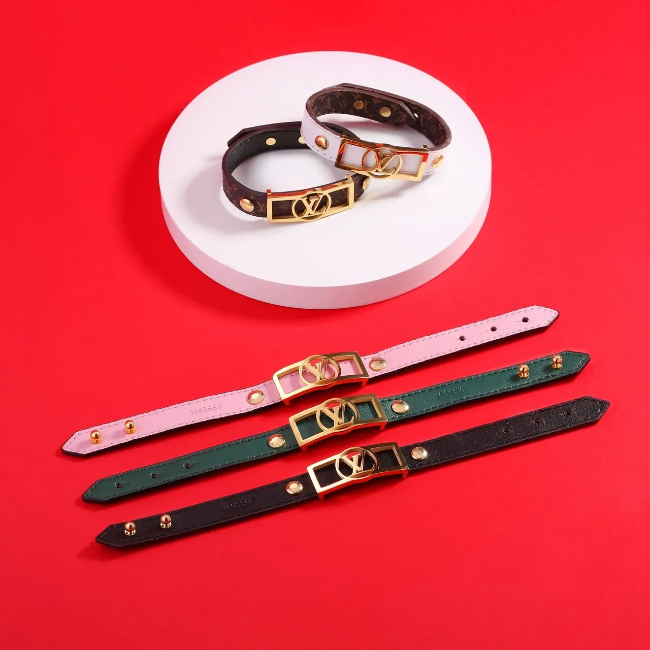 Louis Vuitton Multicolor Gold Monogram Canvas Hardware Leather Belt 5