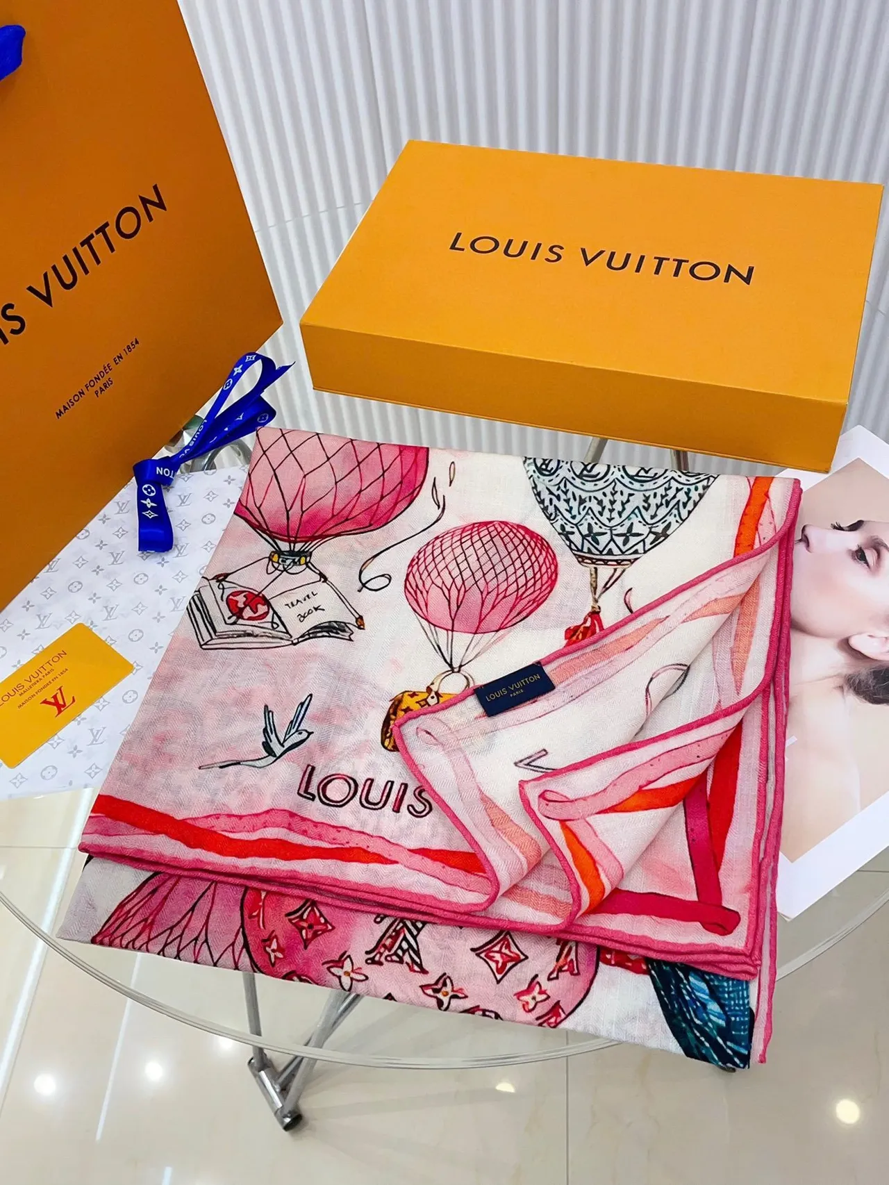 Louis Vuitton Multicolor Illustrative Print Silk Scarf 5