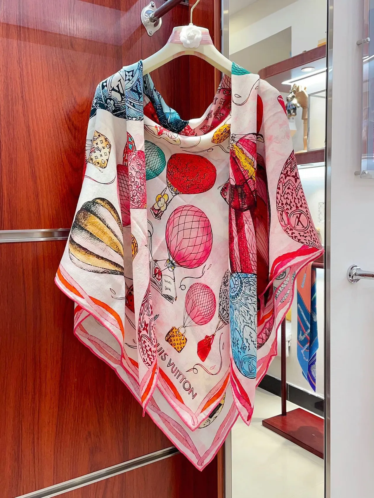 Louis Vuitton Multicolor Illustrative Print Silk Scarf 7