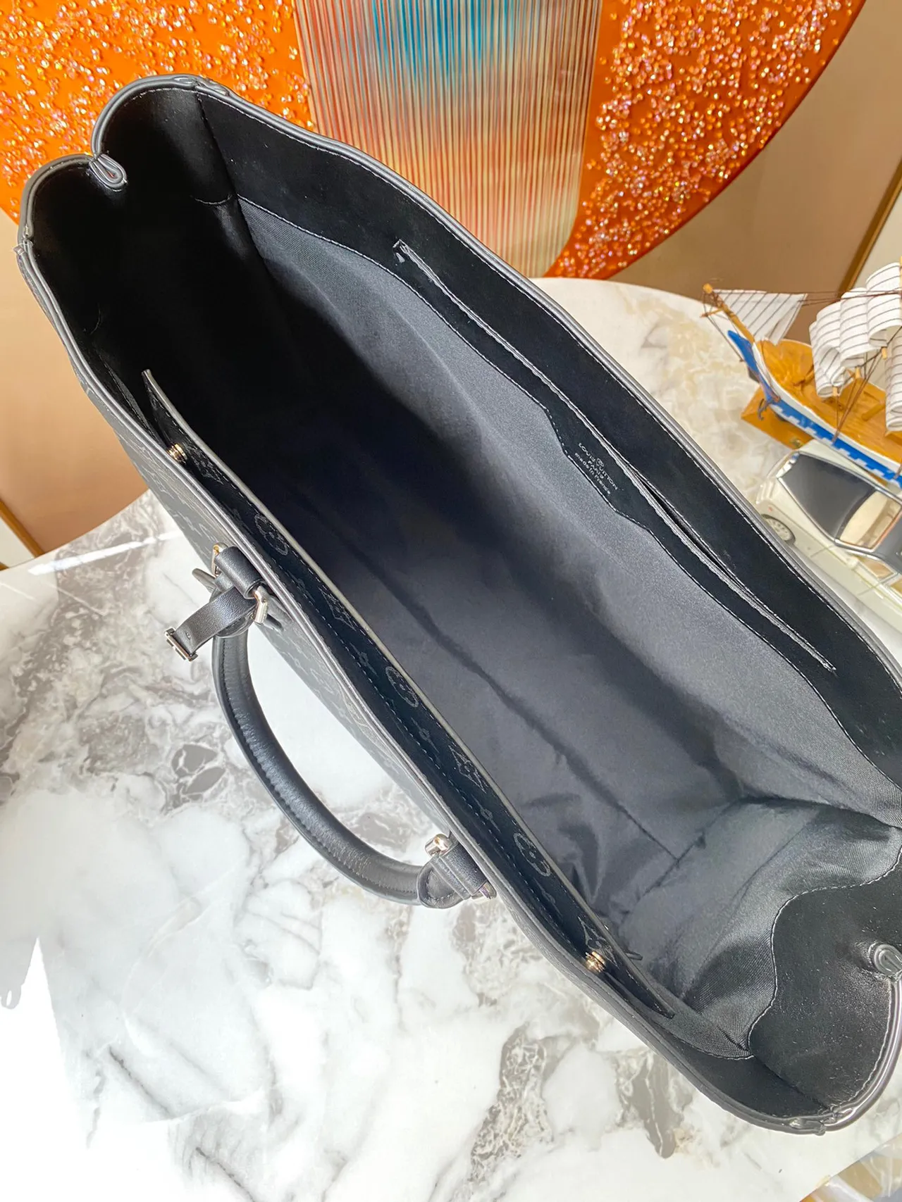 Louis Vuitton Neverfull Monogram sac tote gris 3