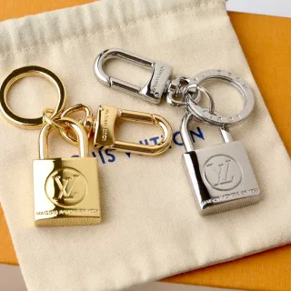 Louis Vuitton Padlock Keychain Gold Silver Engraved Monogram Phone Case