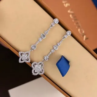 Louis Vuitton Pavé Floral Drop Earrings