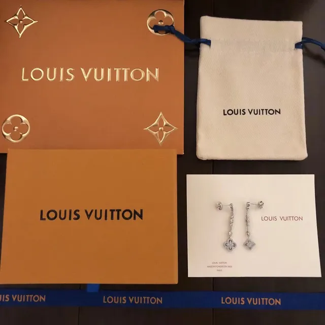 Louis Vuitton Pavé Floral Drop Earrings 5