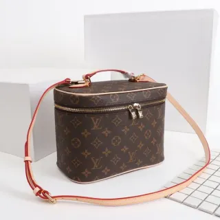 Louis Vuitton Petite Malle Marrón Monogram Lona Bolsa Boston