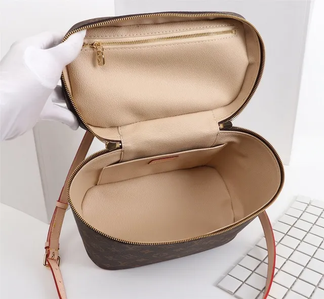 Louis Vuitton Petite Malle Marrom Monogram Lona Bolsa Boston 4