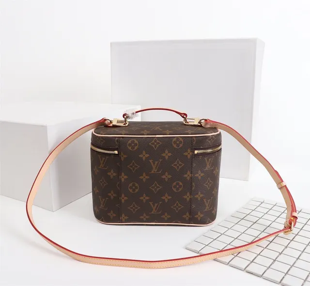 Louis Vuitton Petite Malle Marrom Monogram Lona Bolsa Boston 6