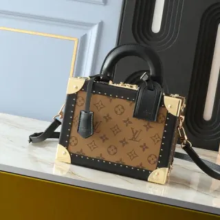 Louis Vuitton Petite Malle Brown Monogram Canvas Tote Bag
