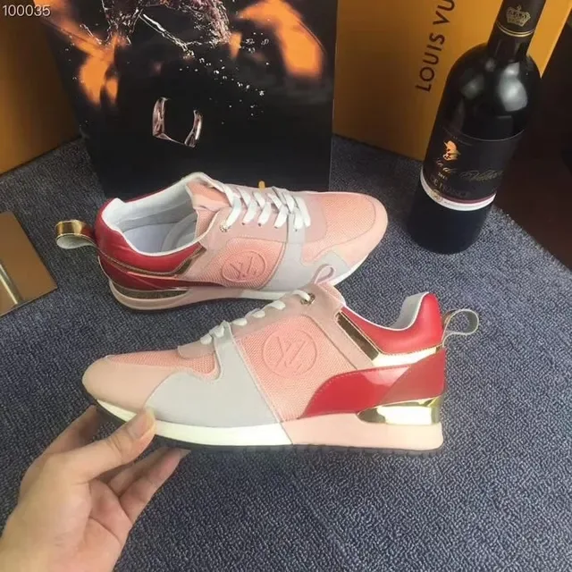 Louis Vuitton Pink Red Multi-Panel Color-Blocked Monogrammed Side Lifestyle Sneakers 4