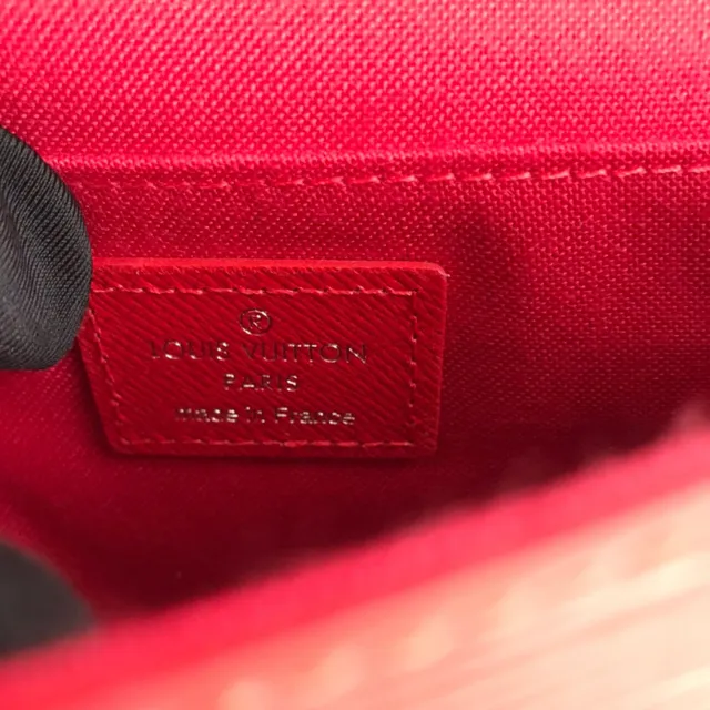 Louis Vuitton Pochette Accessoires Black Pink Structure Flap Epi Texture Cuir Envelope Clutch 11