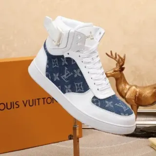 Louis Vuitton Run Away Denim Monogram Zapatilla Lifestyle Blanco y Azul