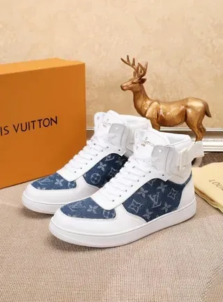 Louis Vuitton Run Away Denim Monogram White Blue Lifestyle Sneaker 3
