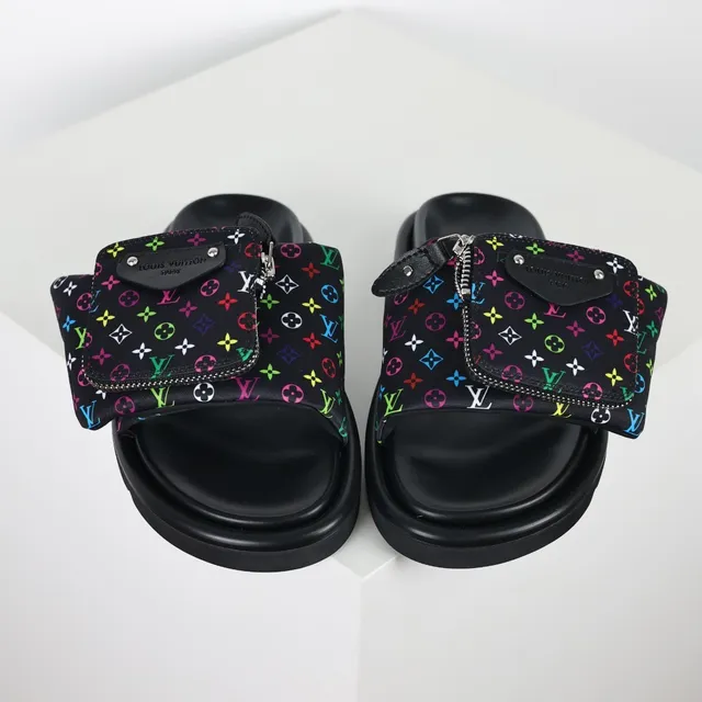 Louis Vuitton Run Away Multicolor Monogram Slide Slippers 8