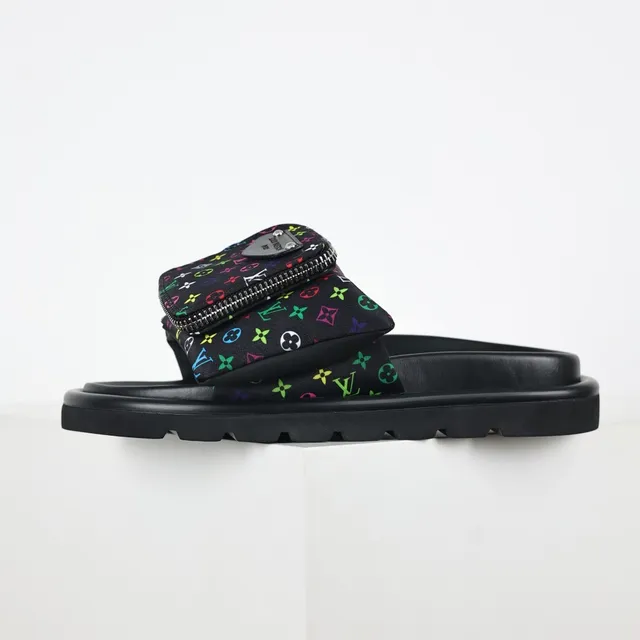 Louis Vuitton Run Away Multicolor Monogram Slide Slippers 9