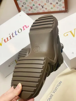 Louis Vuitton Run Away Olive Green Chunky Sneakers 4