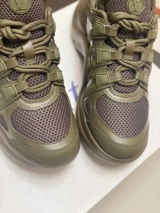 Louis Vuitton Run Away Olive Green Chunky Sneakers 5