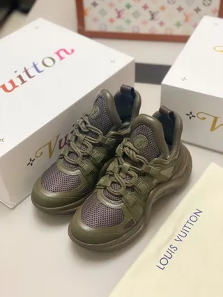 Louis Vuitton Run Away Olive Green Chunky Sneakers 6