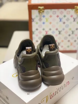 Louis Vuitton Run Away Olive Green Chunky Sneakers 8