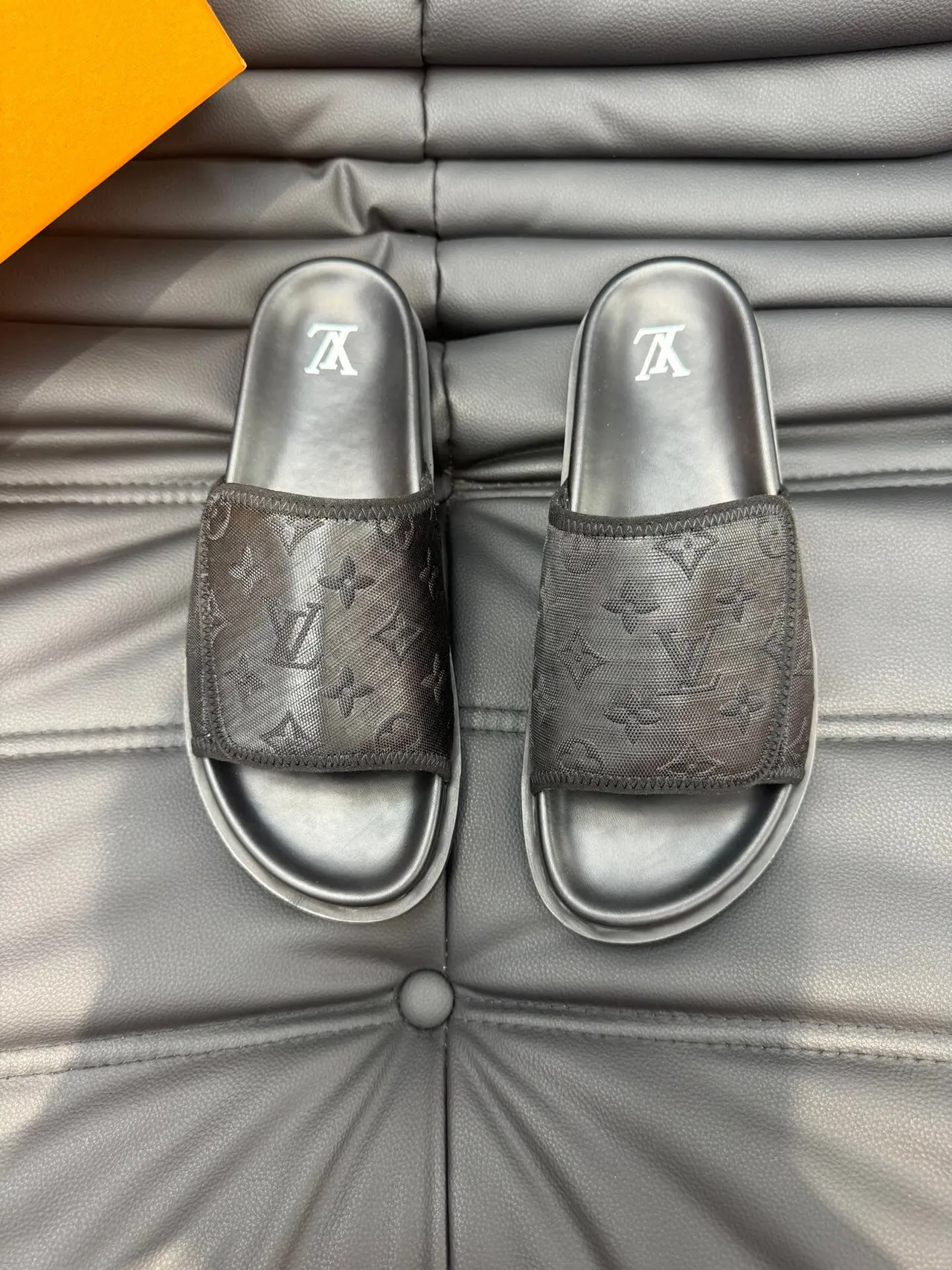 Louis Vuitton Run Away Slide Black Monogram Mesh Slipper 2