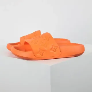 Louis Vuitton Slide Orange Molded Rubber Slippers