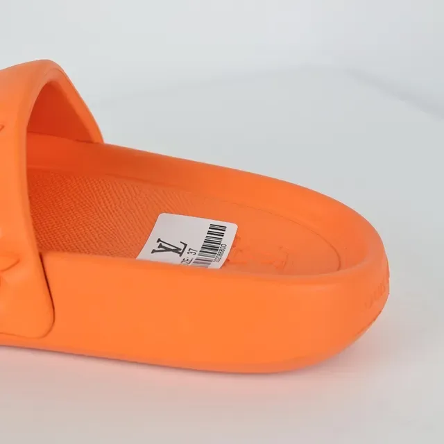 Louis Vuitton Slide Orange Molded Rubber Slippers 4