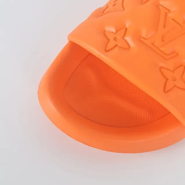 Louis Vuitton Slide Orange Molded Rubber Slippers 5