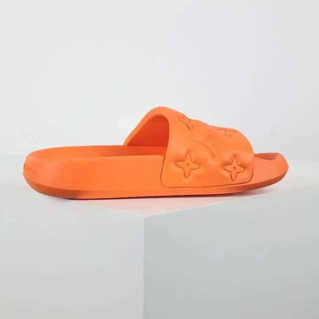 Louis Vuitton Slide Orange Molded Rubber Slippers 7