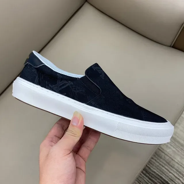 Louis Vuitton Slip-On Monogrammed Textile Black White Lifestyle Sneaker 5