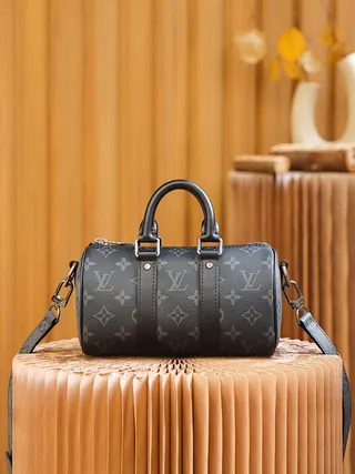 Louis Vuitton Speedy Boston Black Gray Monogram Canvas Boston Bag 2