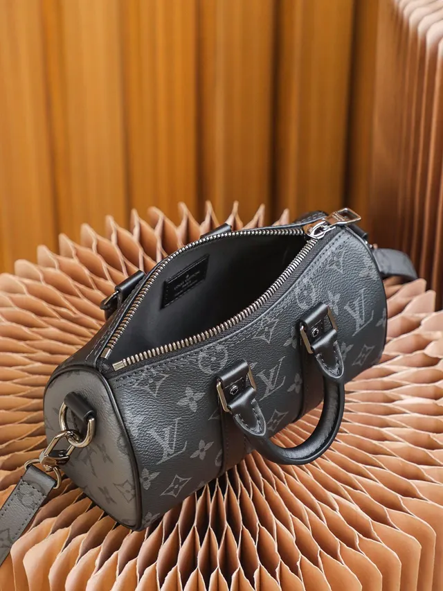 Louis Vuitton Speedy Boston Black Gray Monogram Canvas Boston Bag 5