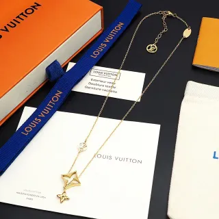 Louis Vuitton 星形项链 金蓝色链坠吊坠项链