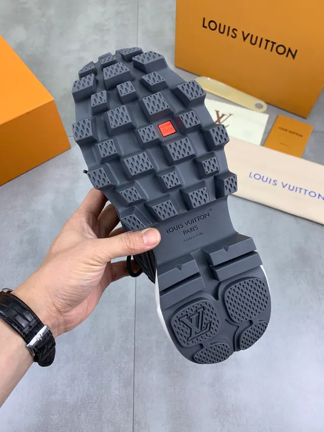 Louis Vuitton Trail Gray Navy and Tan Chunky Sneakers 2