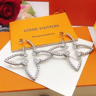 Louis Vuitton Twisted Rope Knot Triangular Hoop Earrings