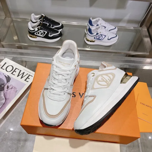 Louis Vuitton Blancs Beige Cuir Supérieur Panneaux Contrastés Lifestyle Sneakers 5
