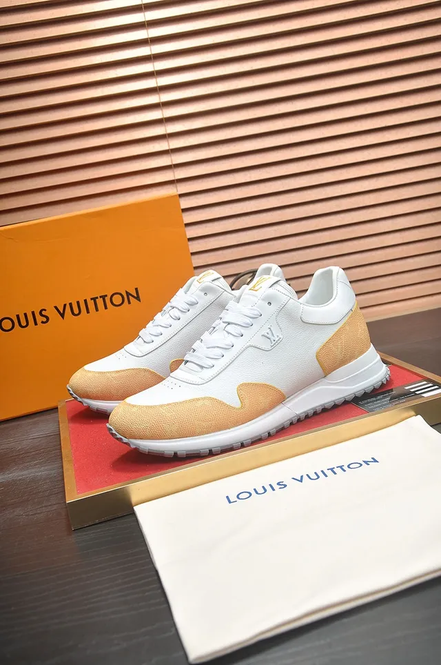 Louis Vuitton White Beige Low-Top Mixed-Material Paneling Lifestyle Sneakers 4