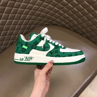 Louis Vuitton x Nike Air Force 1 Green Monogram Lifestyle Sneakers
