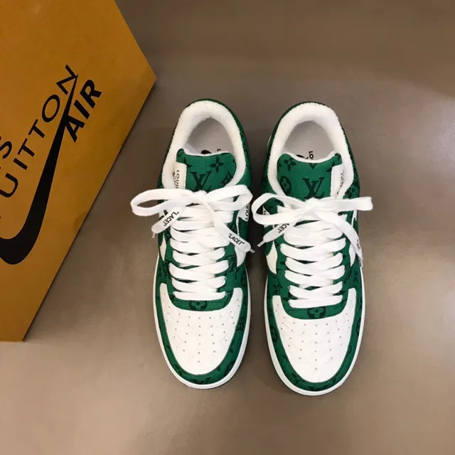 Louis Vuitton x Nike Air Force 1 Green Monogram Lifestyle Sneakers 9
