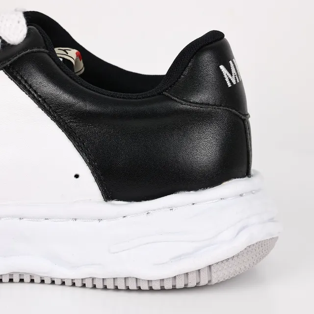 Maison Margiela Black White Deconstructed Layered Leather Lifestyle Sneakers 4