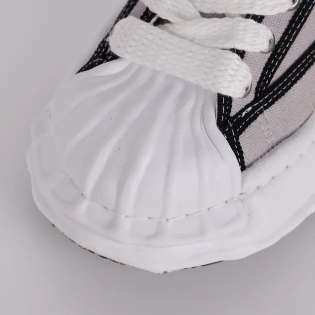 Maison Margiela Gray White Oversized Sculpted Midsole Ribbed Rubber Toe Cap Lifestyle Sneakers 5